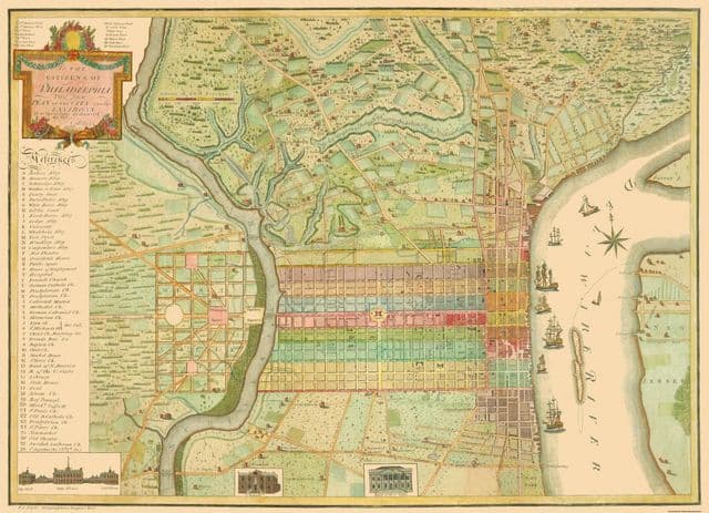 Philadelphia historical map
