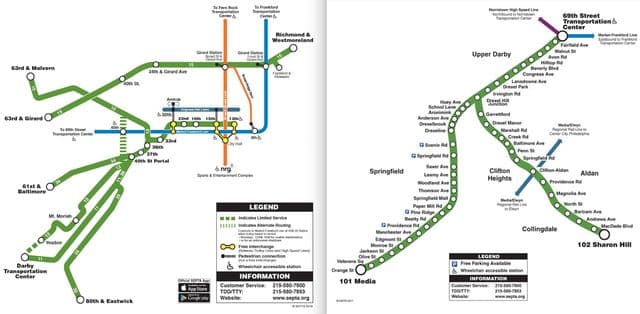 Philadelphia trolley stations map