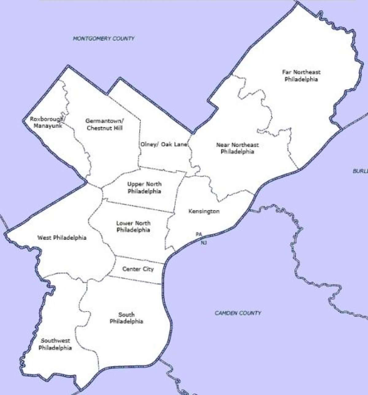 Philadelphia district map
